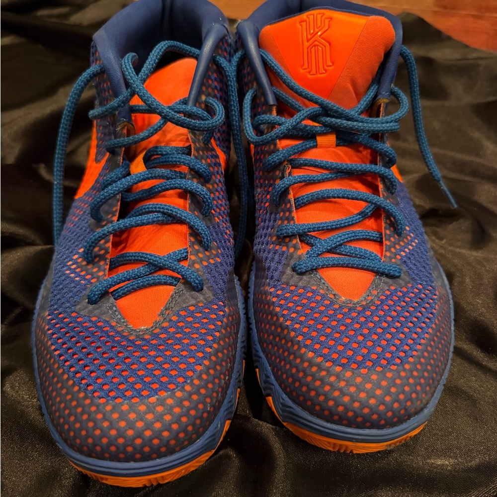 Men's Kyrie Irving Blue & Orange Performance Basketball Sneakers